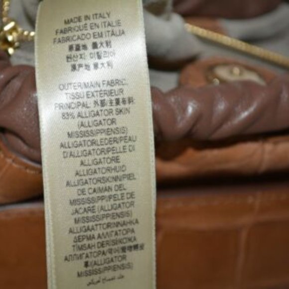 NWT BURBERRY ALLIGATOR LEATHER  COLOURS DINTON TOTE BAG - Picture 12 of 12